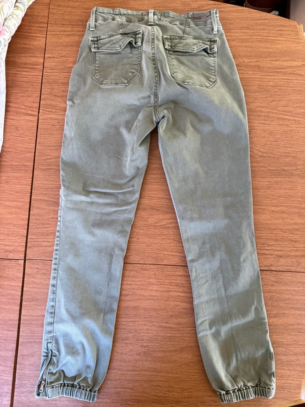 PAIGE Olive Green Boyfriend Jogger Jeans